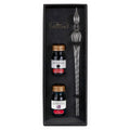 Jacques Herbin Round Glass Pen Transparent – Γυάλινη πένα + 2 μελάνια 10 ml (Perle Noire, Poussière de Lune)