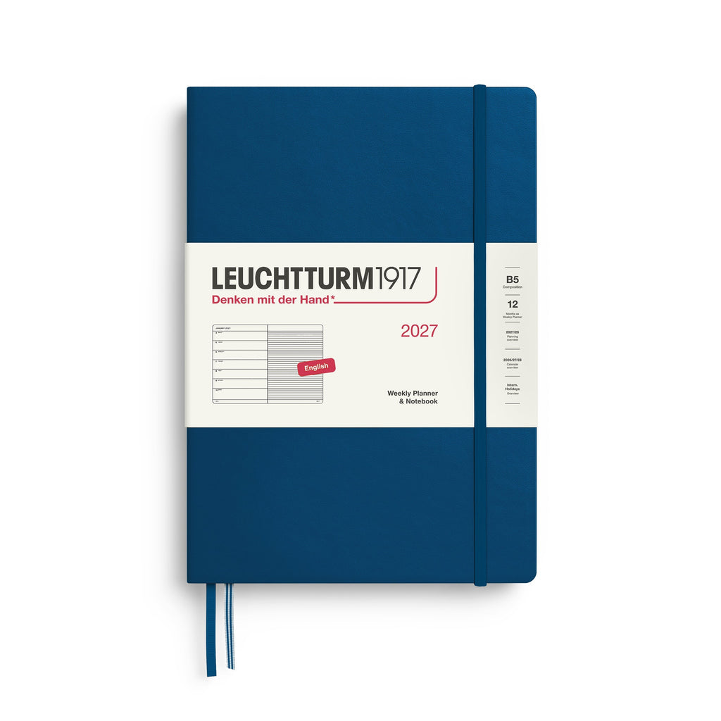Leuchtturm1917 Ημερολόγιο 2027 B5 Indigo – Εβδομαδιαίο με σημειώσεις, σκληρό εξώφυλλο