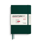 Leuchtturm1917 Ημερολόγιο 2027 A5 Forest Green – Εβδομαδιαίο με σημειώσεις, σκληρό εξώφυλλο – Γραμμές