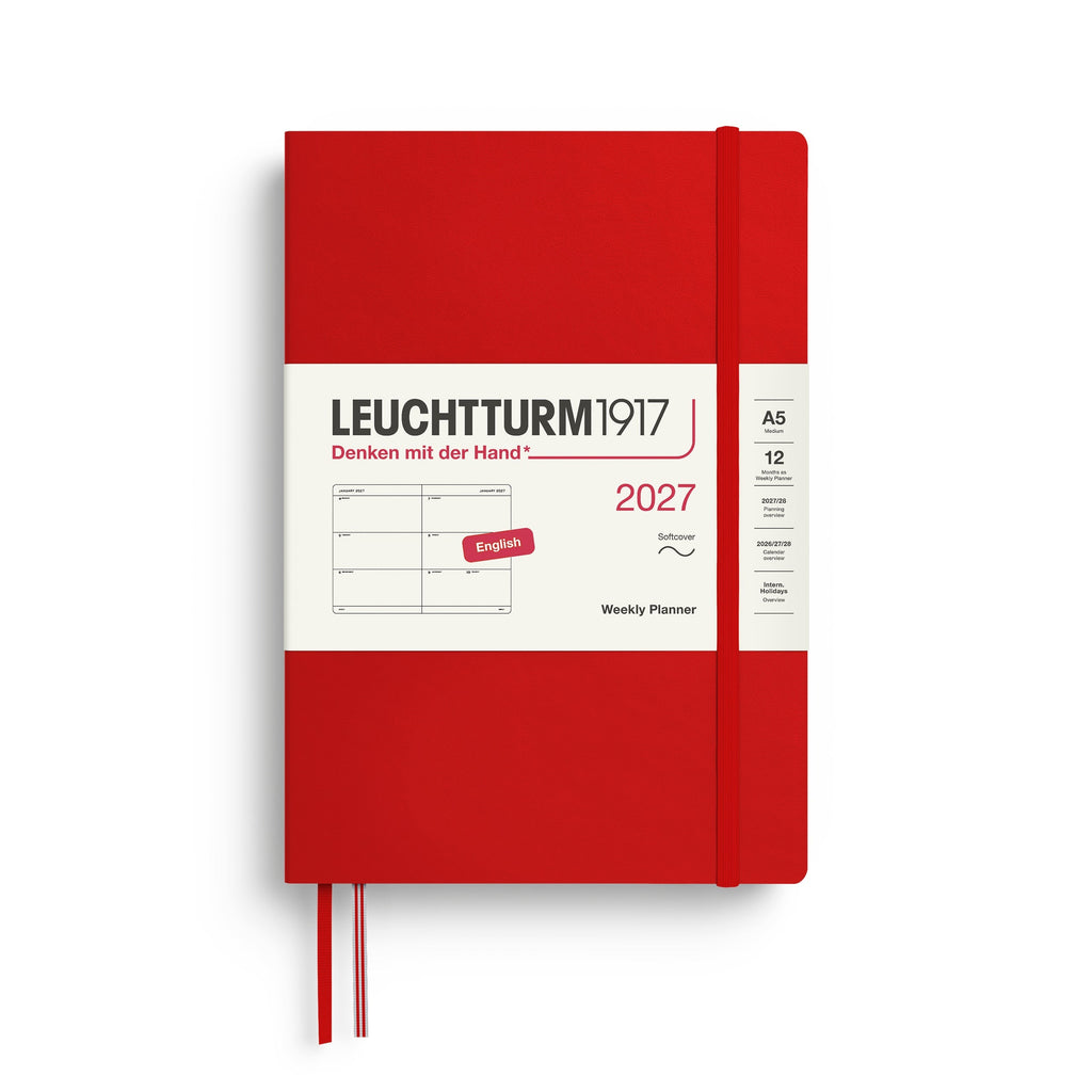 Leuchtturm1917 Ημερολόγιο 2027 A5 Cherry – Εβδομαδιαίο με μαλακό εξώφυλλο