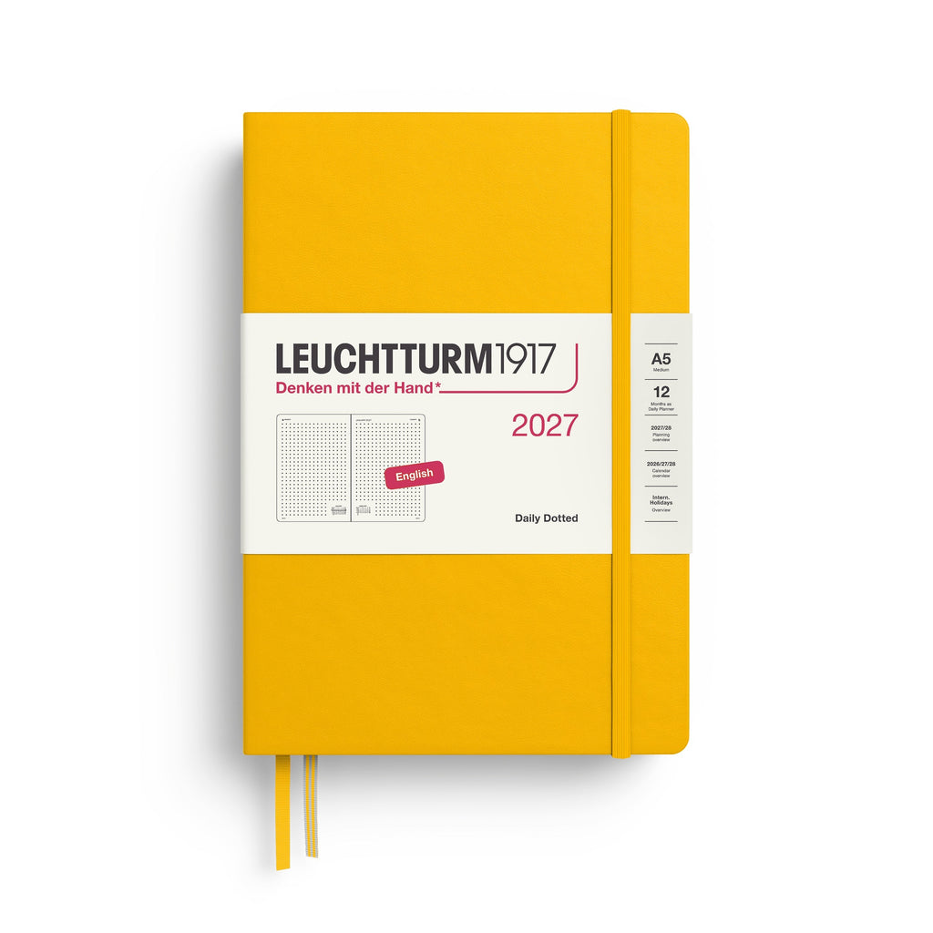 Leuchtturm1917 Ημερολόγιο 2027 A5 Sunflower – Ημερήσιο με σκληρό εξώφυλλο – Τελείες