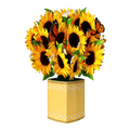 Origamo Florever Ηλιοτρόπια – Αναδυόμενη ευχετήρια κάρτα Flobouquet (27×26 cm)
