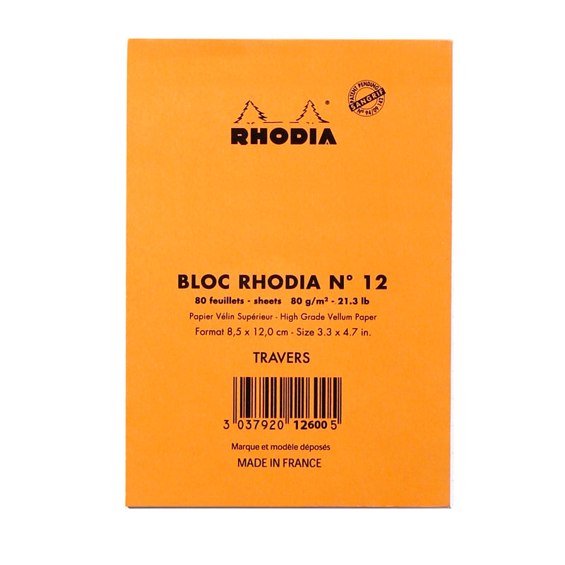 Rhodia Bloc Orange – Μπλοκ σημειώσεων με γραμμές (80 φύλλα)