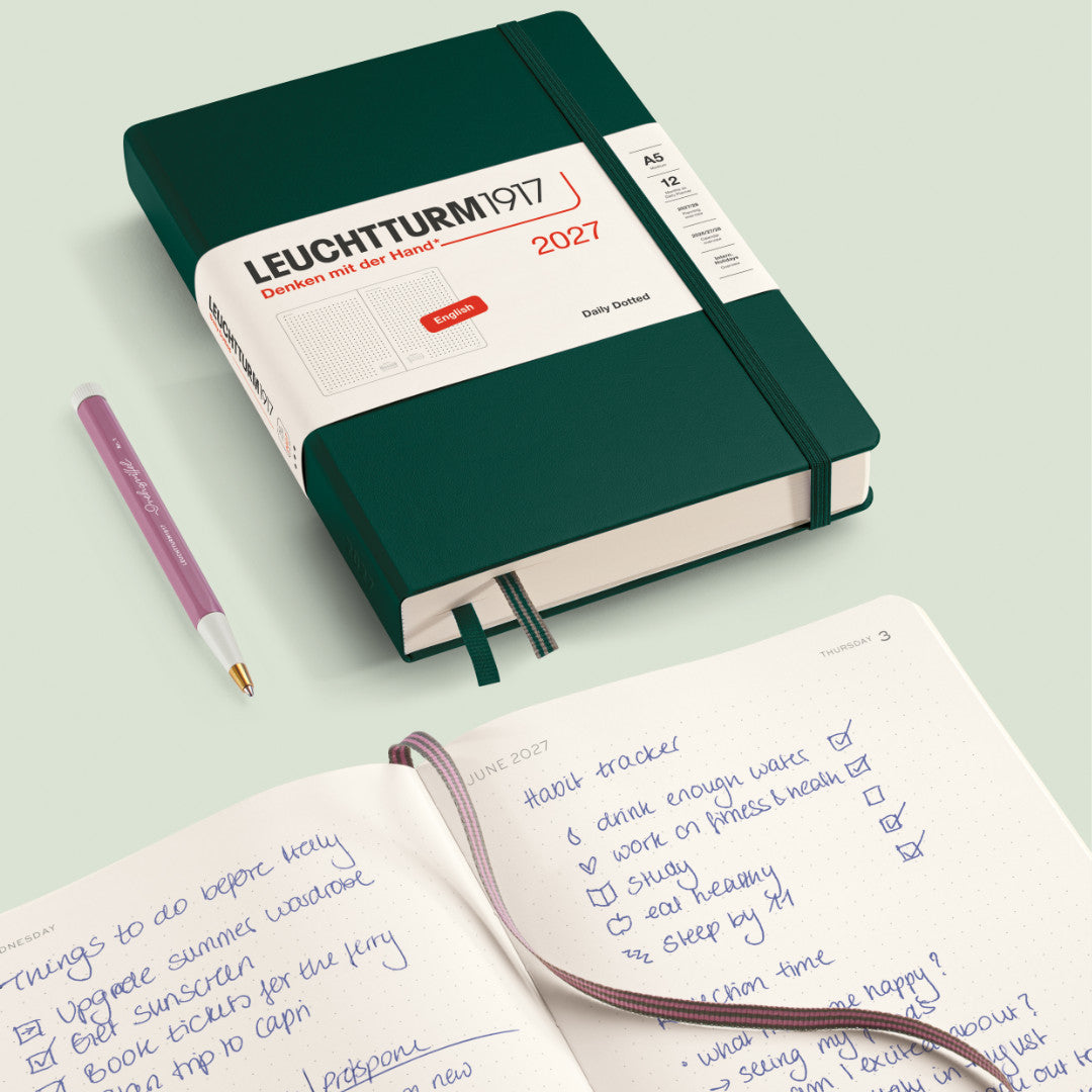 Leuchtturm1917 Ημερολόγιο 2027 A5 Cherry – Ημερήσιο με σκληρό εξώφυλλο