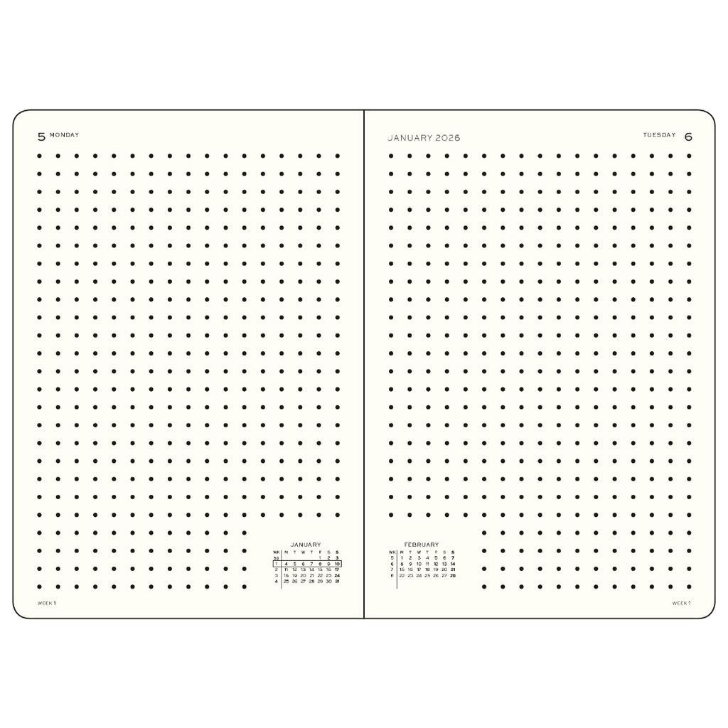 Leuchtturm1917 Ημερολόγιο 2027 A5 Black – Ημερήσιο με σκληρό εξώφυλλο