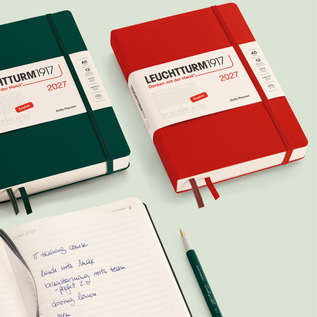 Leuchtturm1917 Ημερολόγιο 2027 A5 Sage – Ημερήσιο με σκληρό εξώφυλλο