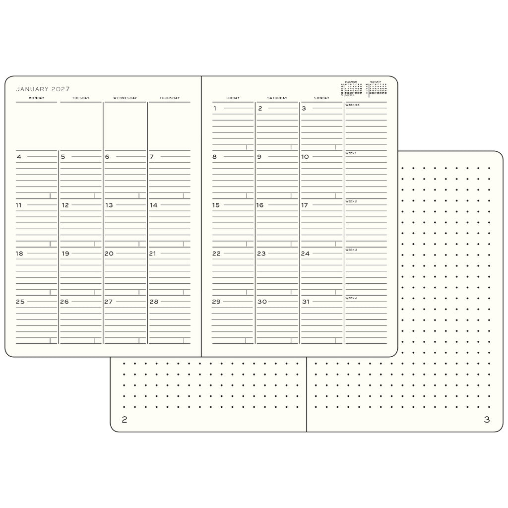 Leuchtturm1917 Ημερολόγιο 2027 B6+ Dusty Rose – Μηνιαίο 16 μηνών, μαλακό εξώφυλλο