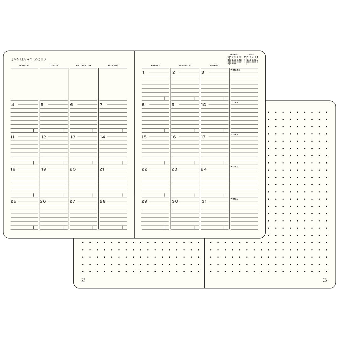 Leuchtturm1917 Ημερολόγιο 2027 B6+ Dusty Rose – Μηνιαίο 16 μηνών, μαλακό εξώφυλλο