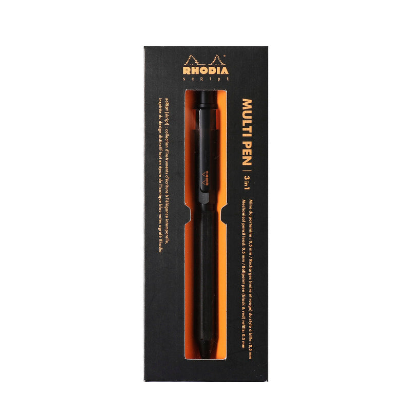 Rhodia scRipt Black – Πολυστυλό 3 σε 1