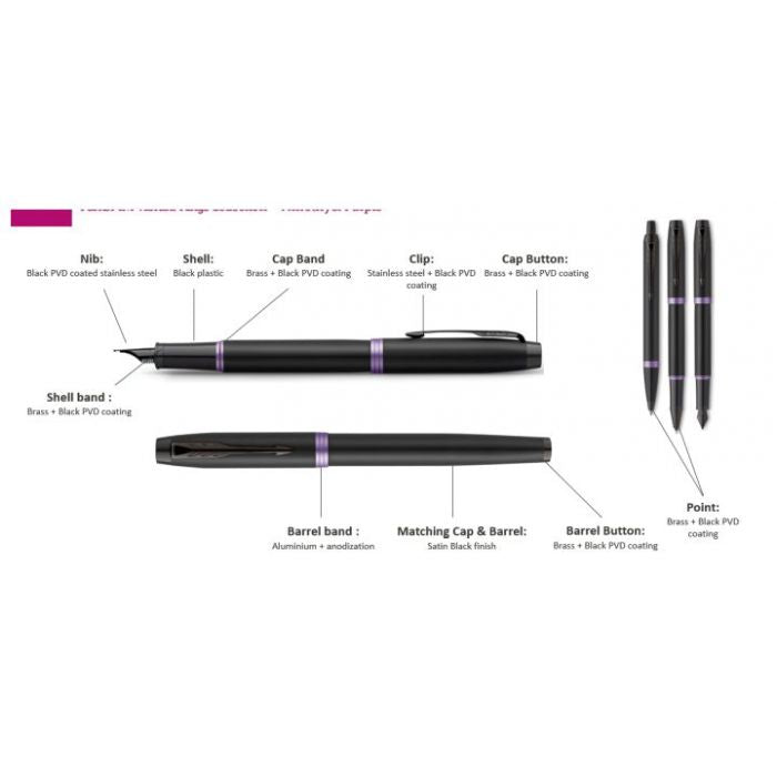 PARKER I.M. AMETH.PURPLE RING BT BPen