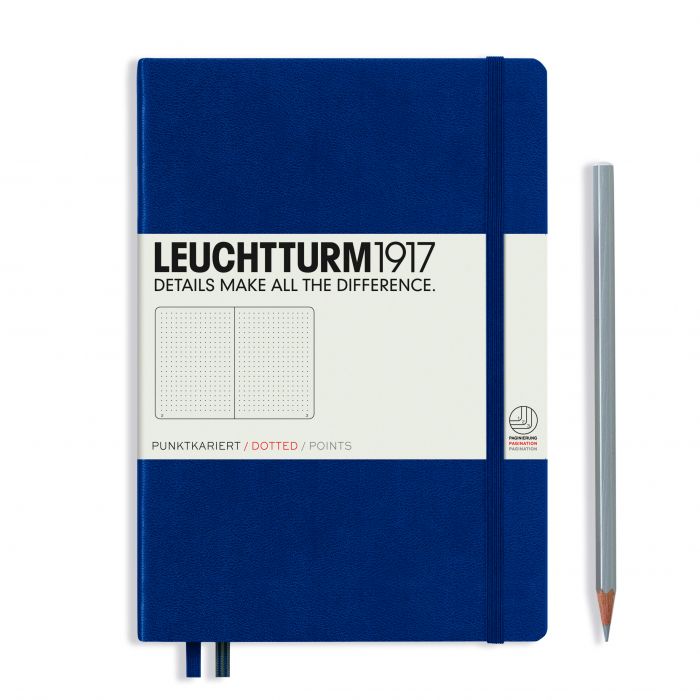 Leuchtturm1917 Medium A5 – Σημειωματάριο με σκληρό εξώφυλλο (251 σελ.) – Navy