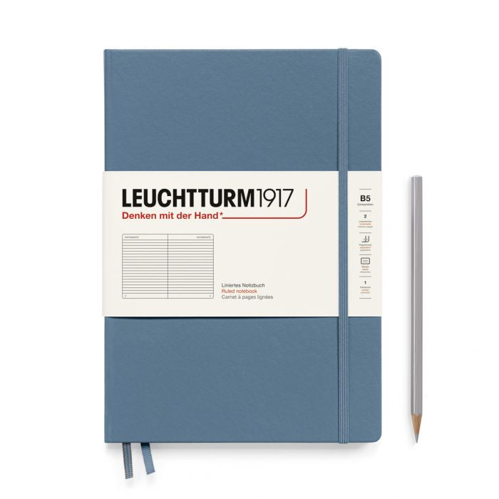 Leuchtturm1917 Composition B5 – Σημειωματάριο με σκληρό εξώφυλλο (219 σελ.) – Stone Blue