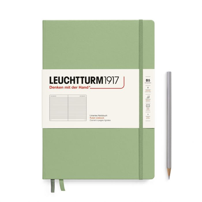 Leuchtturm1917 Composition B5 – Σημειωματάριο με σκληρό εξώφυλλο (219 σελ.) – Sage