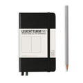 Leuchtturm1917 Pocket A6 – Σημειωματάριο με σκληρό εξώφυλλο (187 σελ.) – Black Λευκές