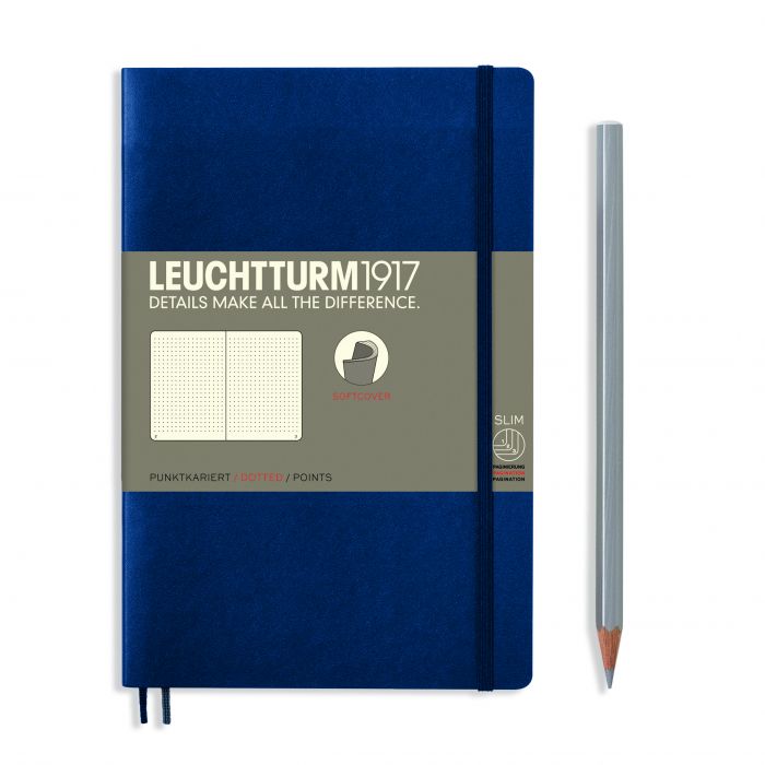 Leuchtturm1917 Paperback B6+ – Σημειωματάριο με μαλακό εξώφυλλο (123 σελ.) – Navy