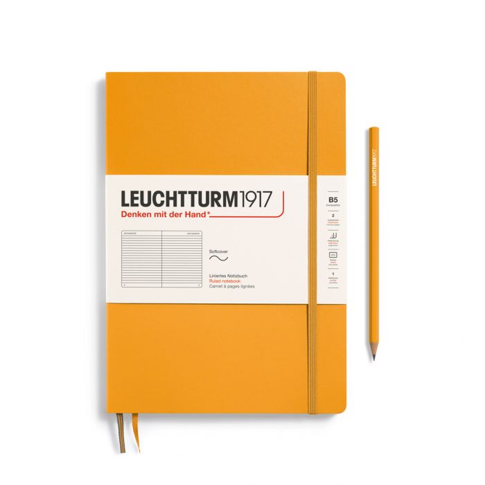 Leuchtturm1917 Composition B5 – Σημειωματάριο με μαλακό εξώφυλλο (123 σελ.) – Rising Sun Γραμμές