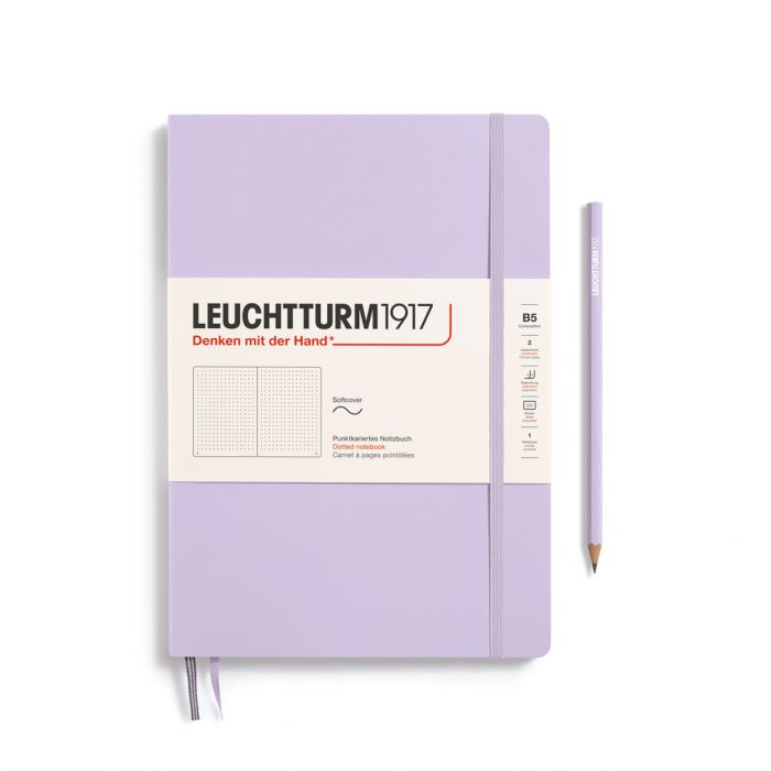 Leuchtturm1917 Composition B5 – Σημειωματάριο με μαλακό εξώφυλλο (123 σελ.) – Lilac Τελείες
