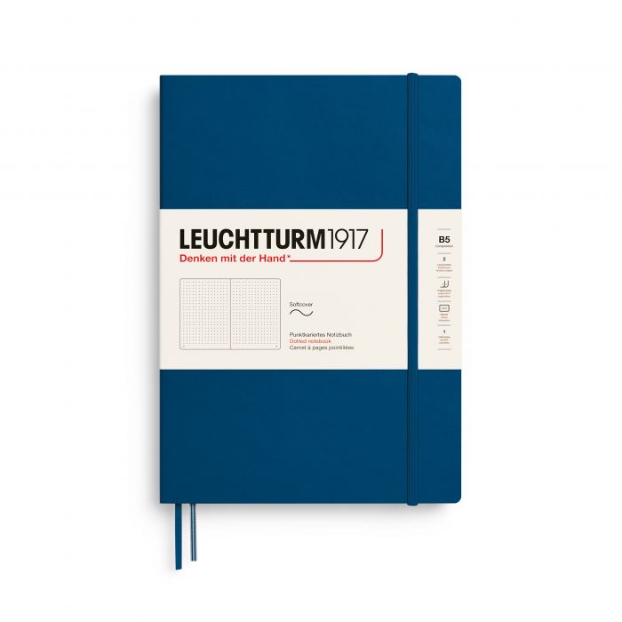 Leuchtturm1917 Composition B5 – Σημειωματάριο με μαλακό εξώφυλλο (123 σελ.) – Indigo Τελείες