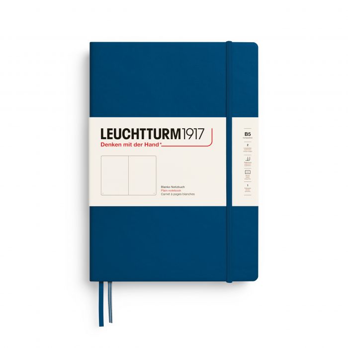 Leuchtturm1917 Composition B5 – Σημειωματάριο με σκληρό εξώφυλλο (219 σελ.) – Indigo Λευκές