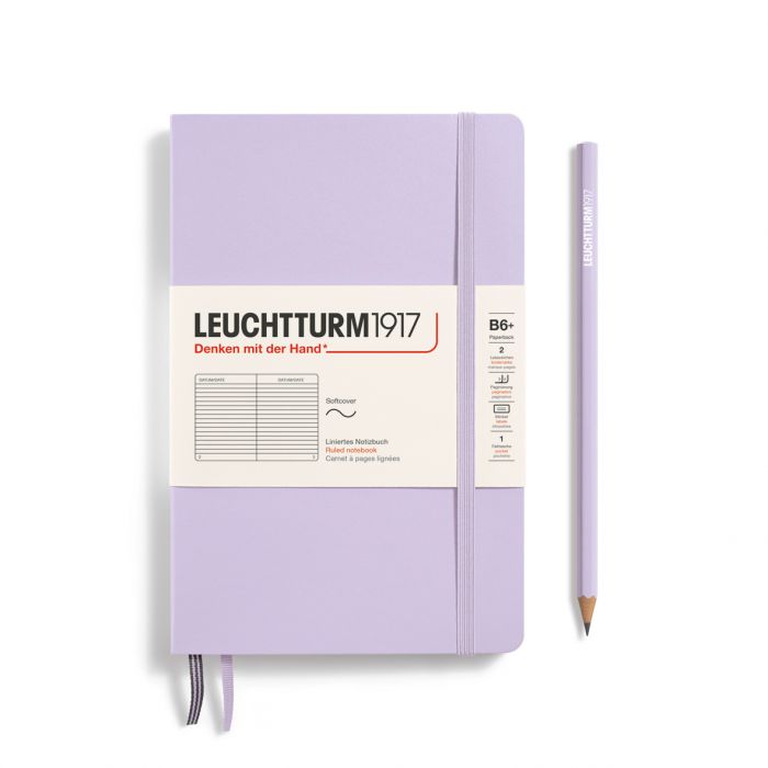 Leuchtturm1917 Paperback B6+ – Σημειωματάριο με μαλακό εξώφυλλο (123 σελ.) – Lilac Γραμμές