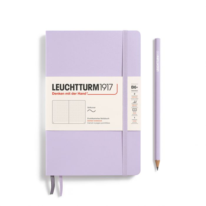 Leuchtturm1917 Paperback B6+ – Σημειωματάριο με μαλακό εξώφυλλο (123 σελ.) – Lilac Τελείες
