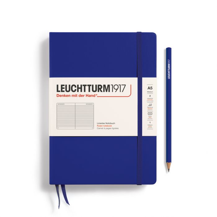 Leuchtturm1917 Medium A5 – Σημειωματάριο με σκληρό εξώφυλλο (251 σελ.) – Ink Γραμμές
