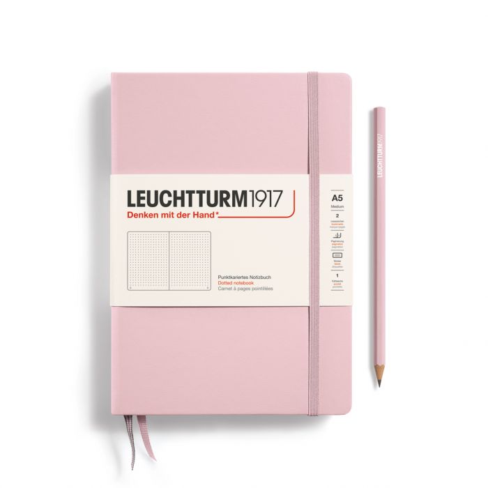 Leuchtturm1917 Medium A5 – Σημειωματάριο με σκληρό εξώφυλλο (251 σελ.) – Powder Τελείες