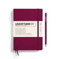 Leuchtturm1917 Medium A5 – Σημειωματάριο με σκληρό εξώφυλλο (251 σελ.) – Port Red Γραμμές