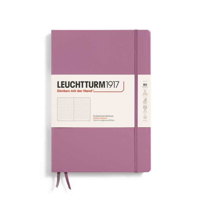 Leuchtturm1917 Composition B5 – Σημειωματάριο με σκληρό εξώφυλλο (219 σελ.) – Dusty Rose Τελείες