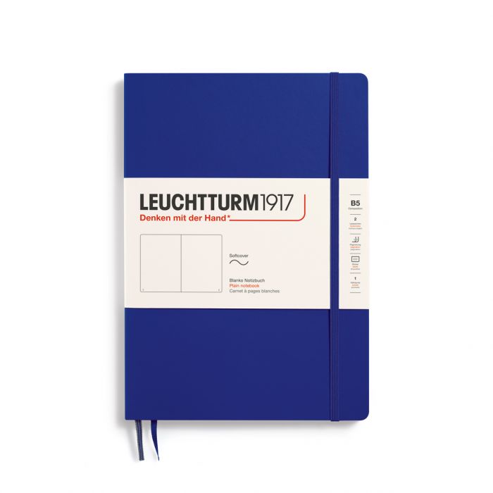 Leuchtturm1917 Composition B5 – Σημειωματάριο με μαλακό εξώφυλλο (123 σελ.) – Ink Λευκές
