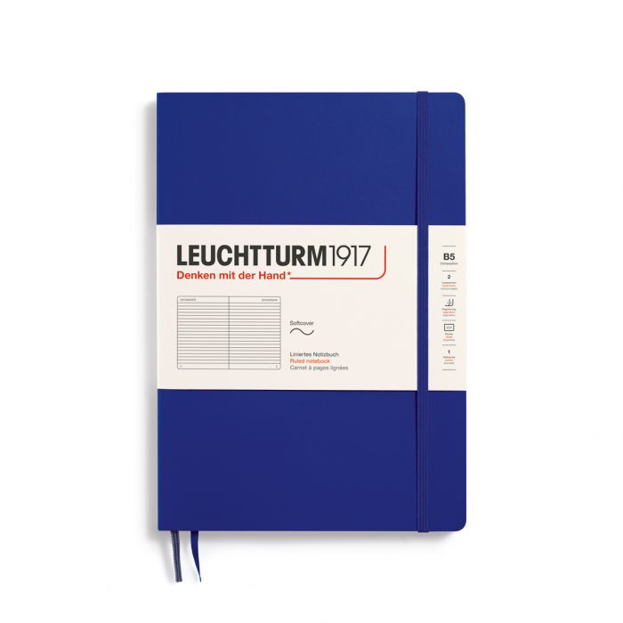 Leuchtturm1917 Composition B5 – Σημειωματάριο με μαλακό εξώφυλλο (123 σελ.) – Ink Γραμμές