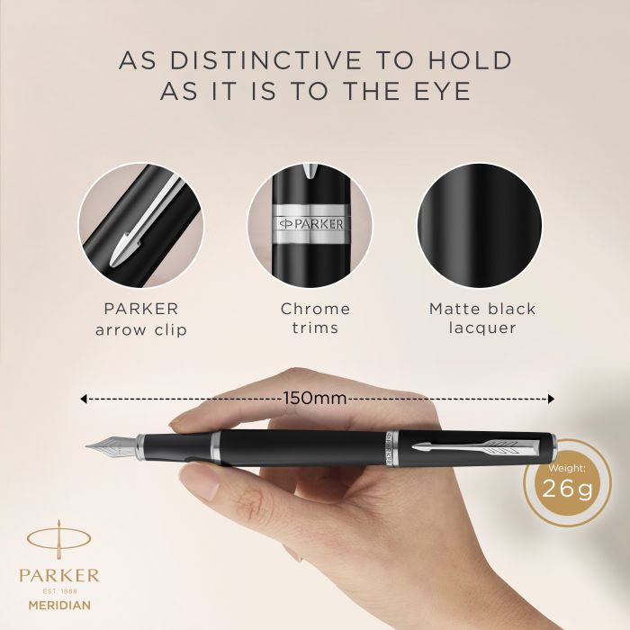 P MERIDIAN MATTE BLACK CT FPen M