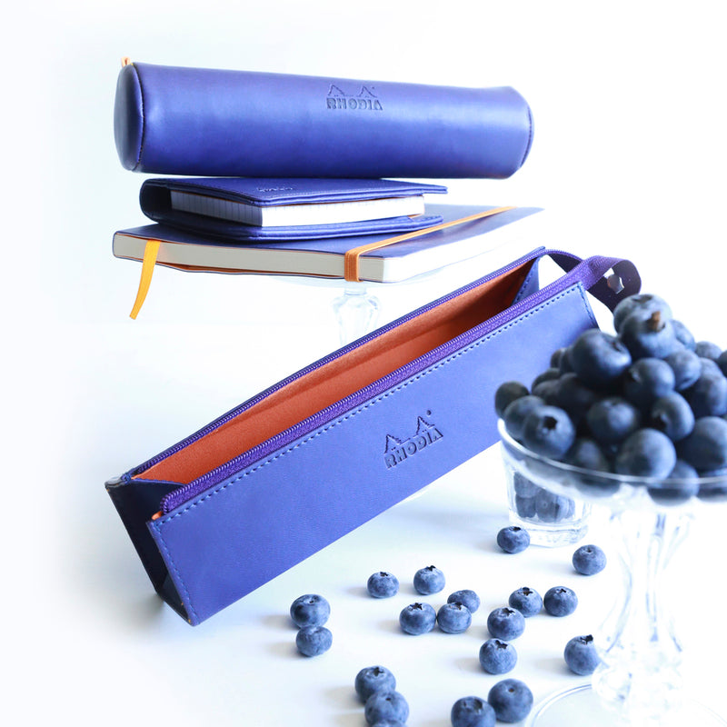 Rhodia Midnight Blue – Κασετίνα με φερμουάρ που ανοίγει σε μολυβοθήκη