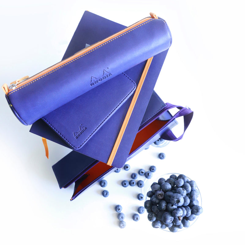 Rhodia Midnight Blue – Κασετίνα με φερμουάρ που ανοίγει σε μολυβοθήκη