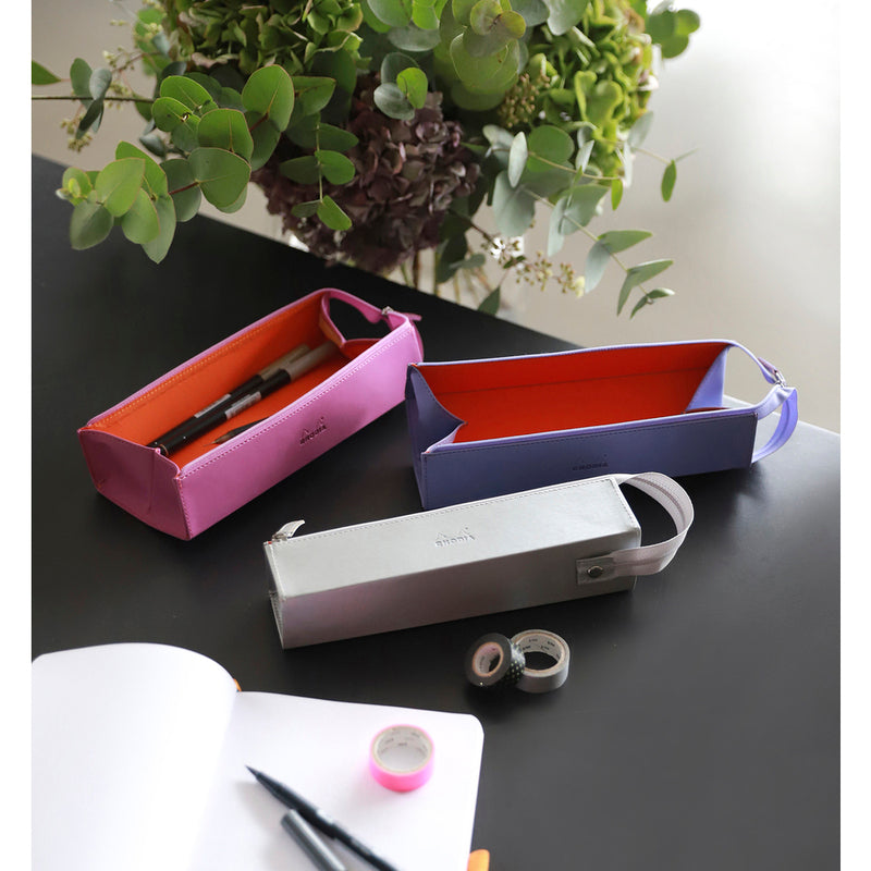 Rhodia Midnight Blue – Κασετίνα με φερμουάρ που ανοίγει σε μολυβοθήκη