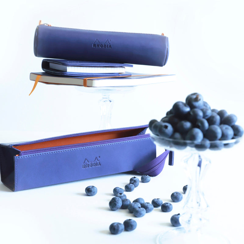 Rhodia Midnight Blue – Κασετίνα με φερμουάρ που ανοίγει σε μολυβοθήκη
