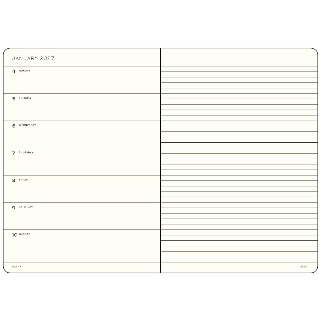 Leuchtturm1917 Ημερολόγιο 2027 A5 Port Red – Εβδομαδιαίο με σημειώσεις, μαλακό εξώφυλλο